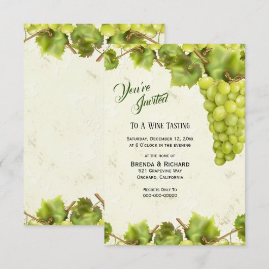 Weinberg Einladung (Vorne/Hinten)