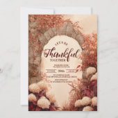 Weinberg Erntedank Herbst Abendessen Einladung (Vorderseite)