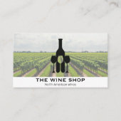 Weinberg | Flasche und Brille Visitenkarte (Vorderseite)