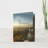 Weinberg Foto Hochzeit Dankeschön Karte (Vorderseite)