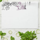 Weinberg Geschirrtuch (Gefaltet)