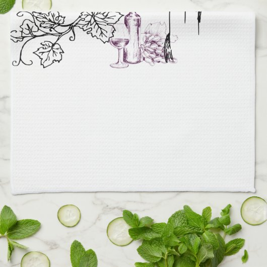 Weinberg Geschirrtuch (Gefaltet)