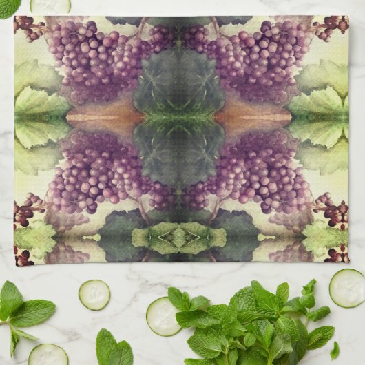 Weinberg Geschirrtuch (Gefaltet)