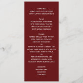 Weinberg-Hochzeit, die Menü speist Menükarte (Rückseite)