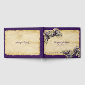 Weinberg Hochzeit Wasserfarbene Trauben auf rustik Gästebuch (Voll)