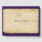 Weinberg Hochzeit Wasserfarbene Trauben auf rustik Gästebuch (Rückseite)