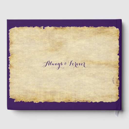 Weinberg Hochzeit Wasserfarbene Trauben auf rustik Gästebuch (Rückseite)