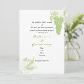 Weinberg-Hochzeits-Einladung Einladung (Stehend Vorderseite)