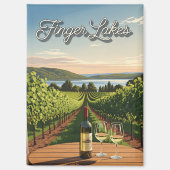 Weinberg in New York Finger Lakes Postcard Magnet (Vorderseite)