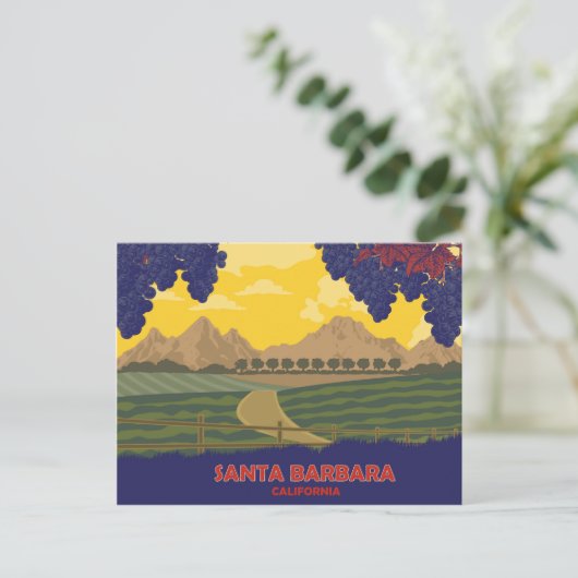 Weinberg in Santa Barbara, Kalifornien Postkarte (Stehend Vorderseite)