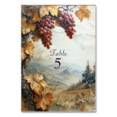 Weinberg Italienische Landschaft Weintrauben Tischnummer (Vorderseite)