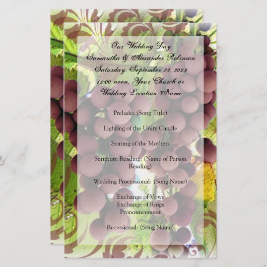 Weinberg Lila/Grüne Weinberge (Vorne/Hinten)