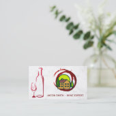 Weinberg | Logo für Weinflaschen Visitenkarte (Stehend Vorderseite)