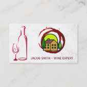 Weinberg | Logo für Weinflaschen Visitenkarte (Vorderseite)