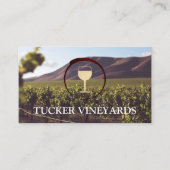 Weinberg | Logo für Weinglas Visitenkarte (Vorderseite)