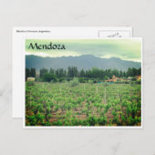 Weinberg Mendoza Postkarte (Vorne/Hinten)