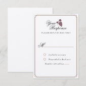 Weinberg Moderne Vintage RSVP Karte (Vorne/Hinten)