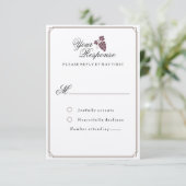 Weinberg Moderne Vintage RSVP Karte (Stehend Vorderseite)