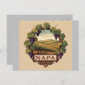 Weinberg Napa Tal Souvenir Postkarte (Vorne/Hinten)