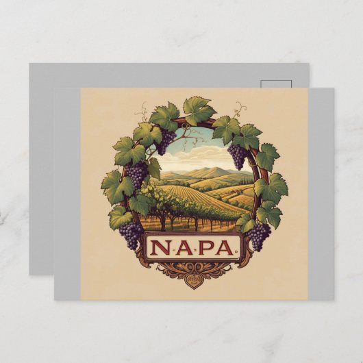Weinberg Napa Tal Souvenir Postkarte (Vorne/Hinten)
