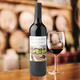 Weinberg Napa Valley Hochzeitsjubeln Weinetikett