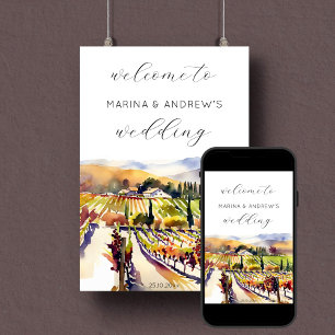 Weinberg Napa Valley Hochzeitszeichen Poster
