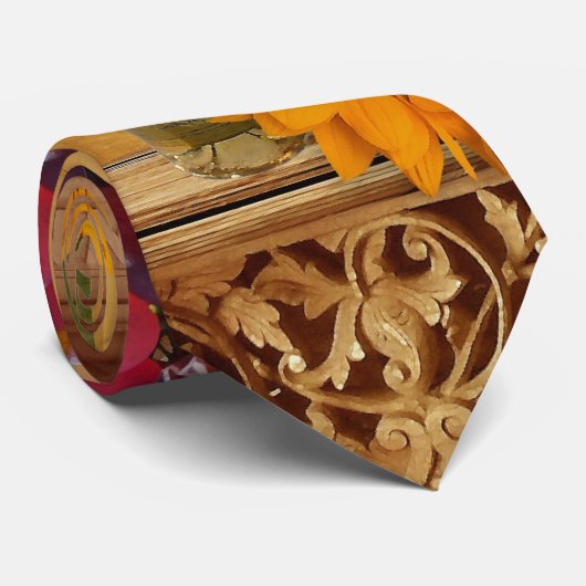 Weinberg oder Weinthemenbereich Krawatte (Gerollt)