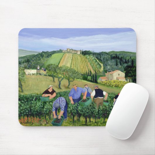 Weinberg-Oliven und Sonnenblumen Mousepad (Mit Mouse)