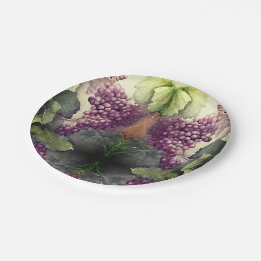 Weinberg Pappteller (Schrägansicht)