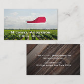 Weinberg | Rote Flasche Visitenkarte (Vorne/Hinten)