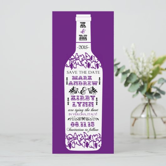 Weinberg Save the Date Hochzeitskarten (Stehend Vorderseite)