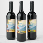 Weinberg, Sommer, gemütlich, С komfortabel Weinetikett (Flaschen)