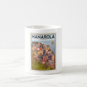 Weinberg-Sonnenuntergang Manarola (weiß) Kaffeetasse