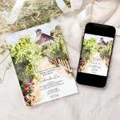 Weinberg und Roter Brautparty Einladung