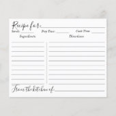 Weinberg- und Waldrezeptkarte (Vorderseite)