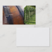 Weinberg-und Wein-Fass Visitenkarte (Vorne/Hinten)