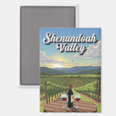 Weinberg Virginia Shenandoah Valle Postkarte Magnet (Vorderseite/Rückseite)