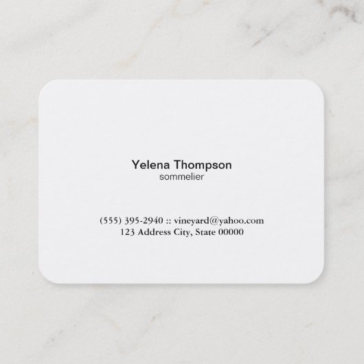 Weinberg Visitenkarte (Rückseite)