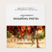 Weinberg Visitenkarten (Außenseite Aufgefaltet)