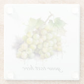 Weinberg Wasserfarbene Trauben Glasuntersetzer (Rückseite)