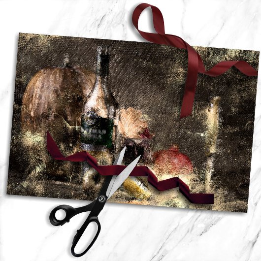 Weinberg | Wein und Apple Grunge Seidenpapier