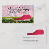Weinberg | Weinflasche | Trauben Visitenkarte (Vorne/Hinten)