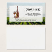 Weinberg | Weinflasche und Glas (Vorne & Hinten)