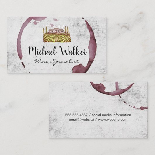 Weinberg | Weinstein Visitenkarte (Vorne/Hinten)