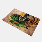 Weinberg Weintrauben und Gläser Küche Fußmatte (Schrägansicht)