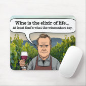 Weinberg Winemaker, Wein ist der Elixier des Leben Mousepad (Mit Mouse)