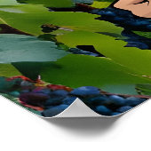 Weinberg Winemaker, Wein ist der Elixier des Leben Poster (Ecke)