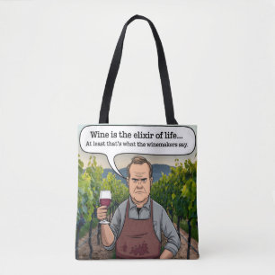 Weinberg Winemaker, Wein ist der Elixier des Leben Tasche