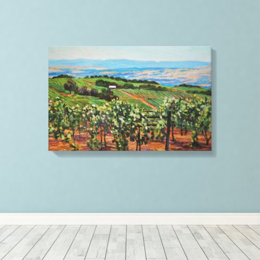 Weinberge Canvas Print Leinwanddruck (Insitu (Holzboden))