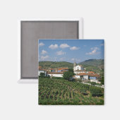 Weinberge, Dorf San Miguel, Douro Magnet (Vorderseite/Rückseite)